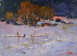 Gemälde, Winter eveningWinter evening, Oksana Ivanyuk