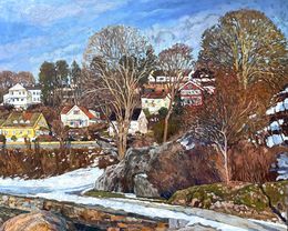 Painting, Warm February in Drøbak, Nadezda Stupina