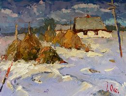 Gemälde, Winter House, Oksana Ivanyuk