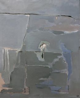Gemälde, Personnage cherchant ses clés, Loïc Brun