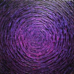 Gemälde, Éclat concentrique violet, Jonathan Pradillon