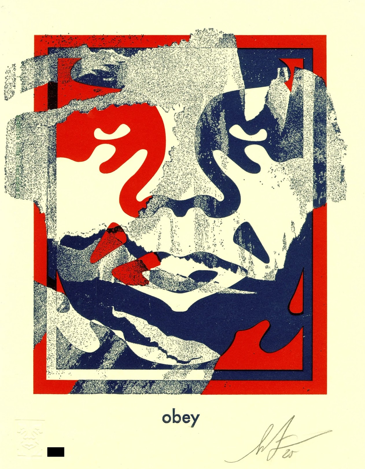 Shepard Fairey (Obey), Torn Icon Letterpress Shepard Fairey (Obey), Torn Icon Letterpress