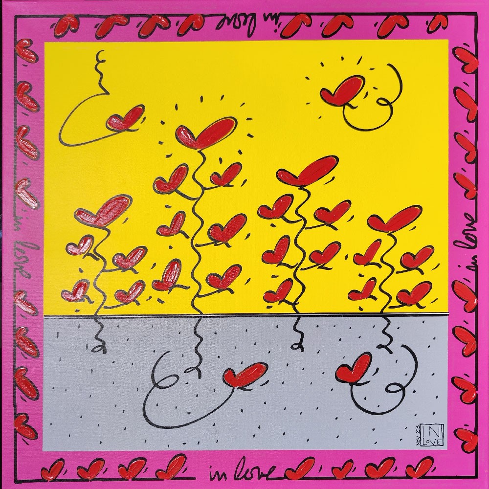 In Love Street Art, Sans titre (jaune et rose) In Love Street Art, Sans titre (jaune et rose)