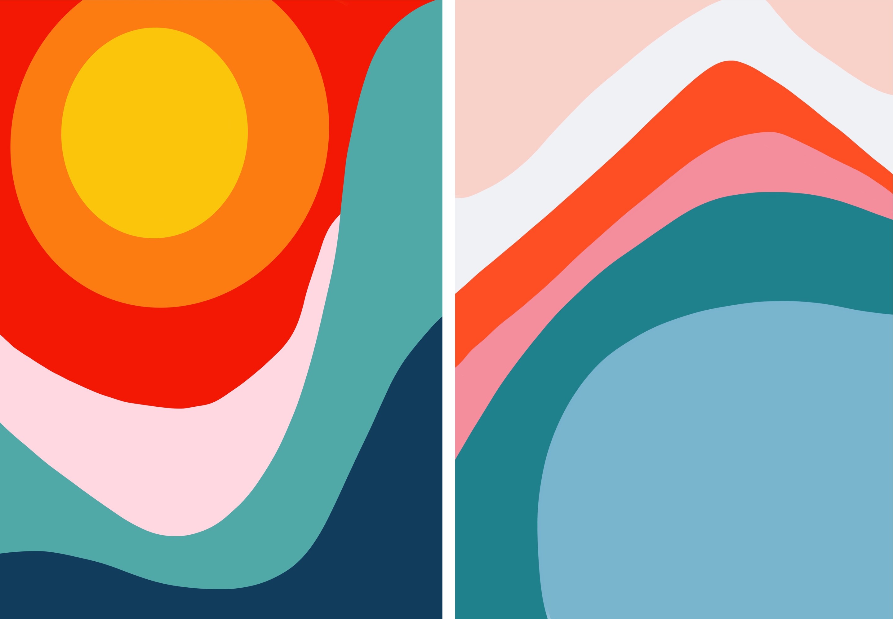 Angelica Tcherassi, Hearing Gaia 01 and Gaze Into The Lake 03, Diptych Angelica Tcherassi, Hearing Gaia 01 and Gaze Into The Lake 03, Diptych