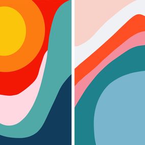 Fotografien, Hearing Gaia 01 and Gaze Into The Lake 03, Diptych, Angelica Tcherassi