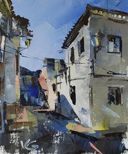 Painting, "City streets"  - series Denia, Volodymyr Gluhomanyuk