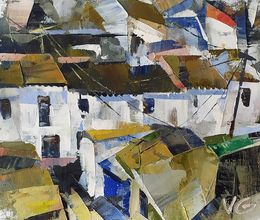 Painting, "Mirror street of the city"  - series Denia, Volodymyr Gluhomanyuk