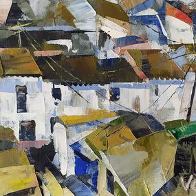Gemälde, "Mirror street of the city"  - series Denia, Volodymyr Gluhomanyuk
