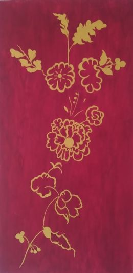 Peinture, Gold on Red, Cate Lis