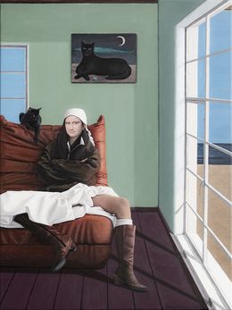 Gemälde, The cat said: Think again, Nataliya Bagatskaya