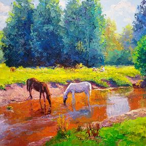 Gemälde, Summer afternoon, Boris Serdyuk