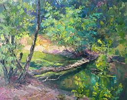 Painting, Bridge over the river, Boris Serdyuk