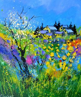 Painting, Colourful spring, Pol Ledent