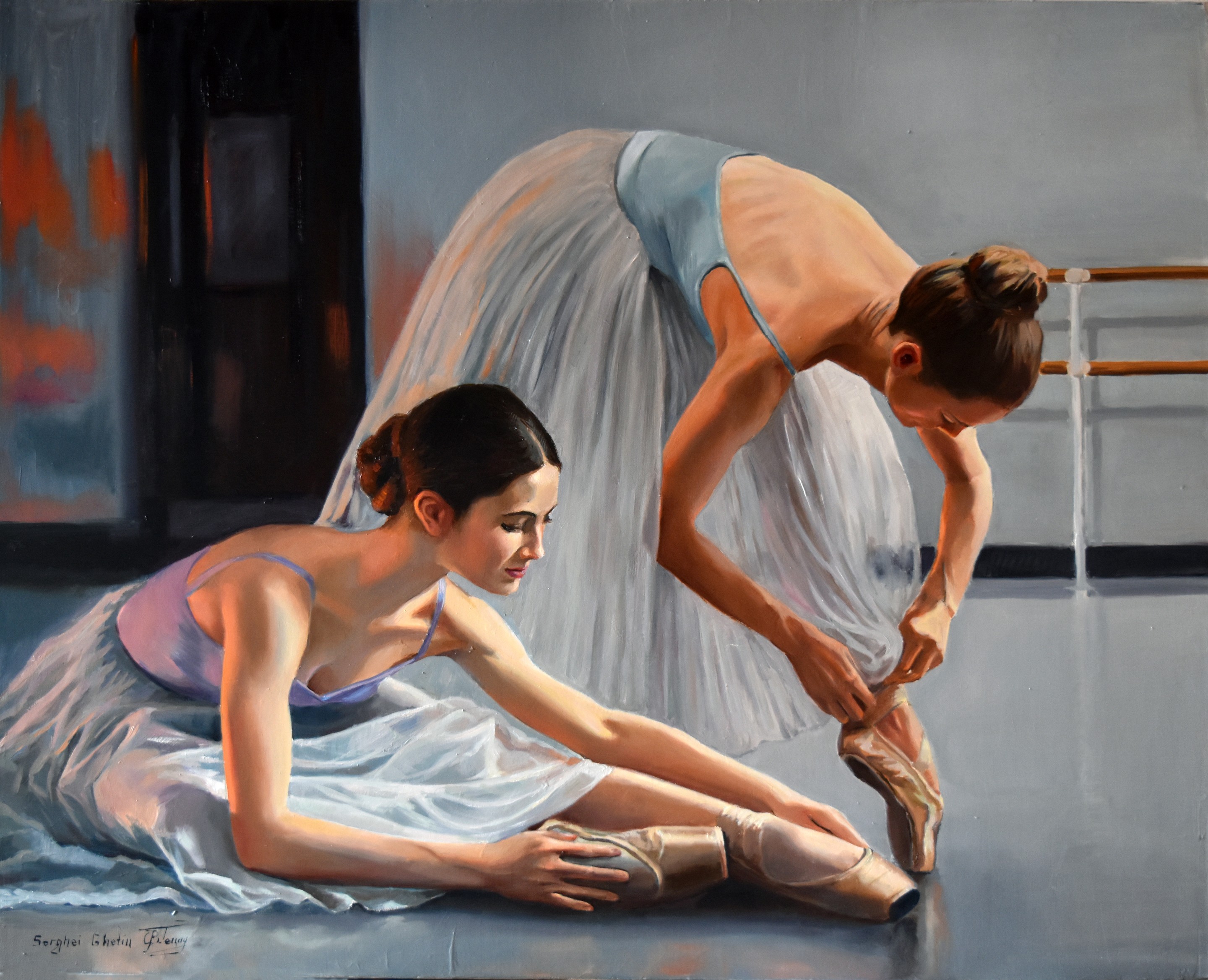 Serghei Ghetiu, Preparing for ballet classes Serghei Ghetiu, Preparing for ballet classes
