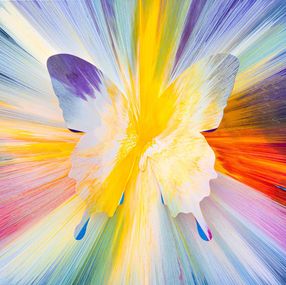 Painting, 222 Butterfly Spinpainting with Diamond Dust, Punk Me Tender