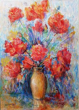 Gemälde, Roses in a Gug, Rakhmet Redzhepov (Ramzi)
