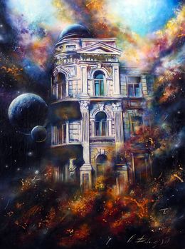 Painting, Evening city, Alexander Dobrodiy