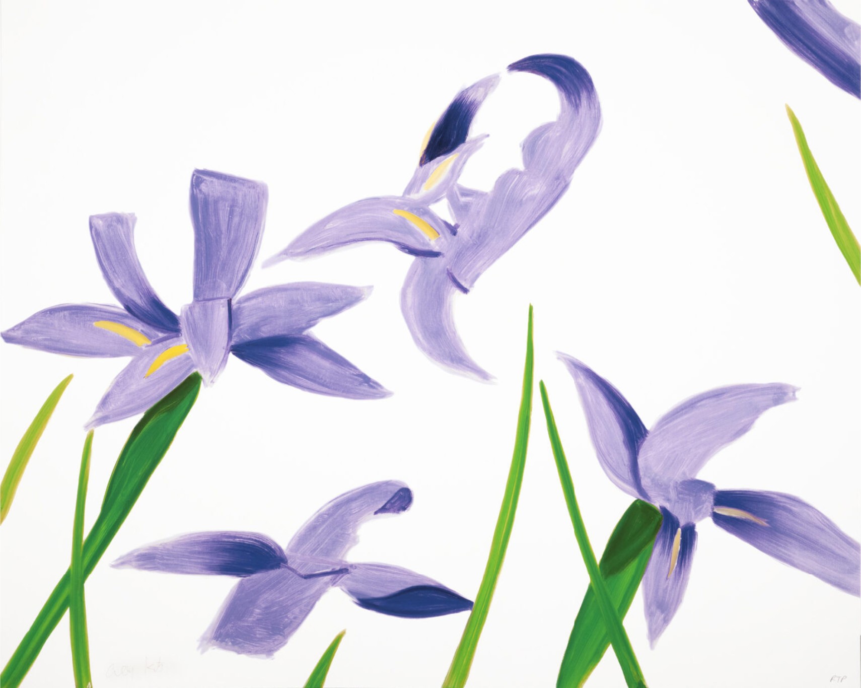 Alex Katz, Purple Irises on White Alex Katz, Purple Irises on White