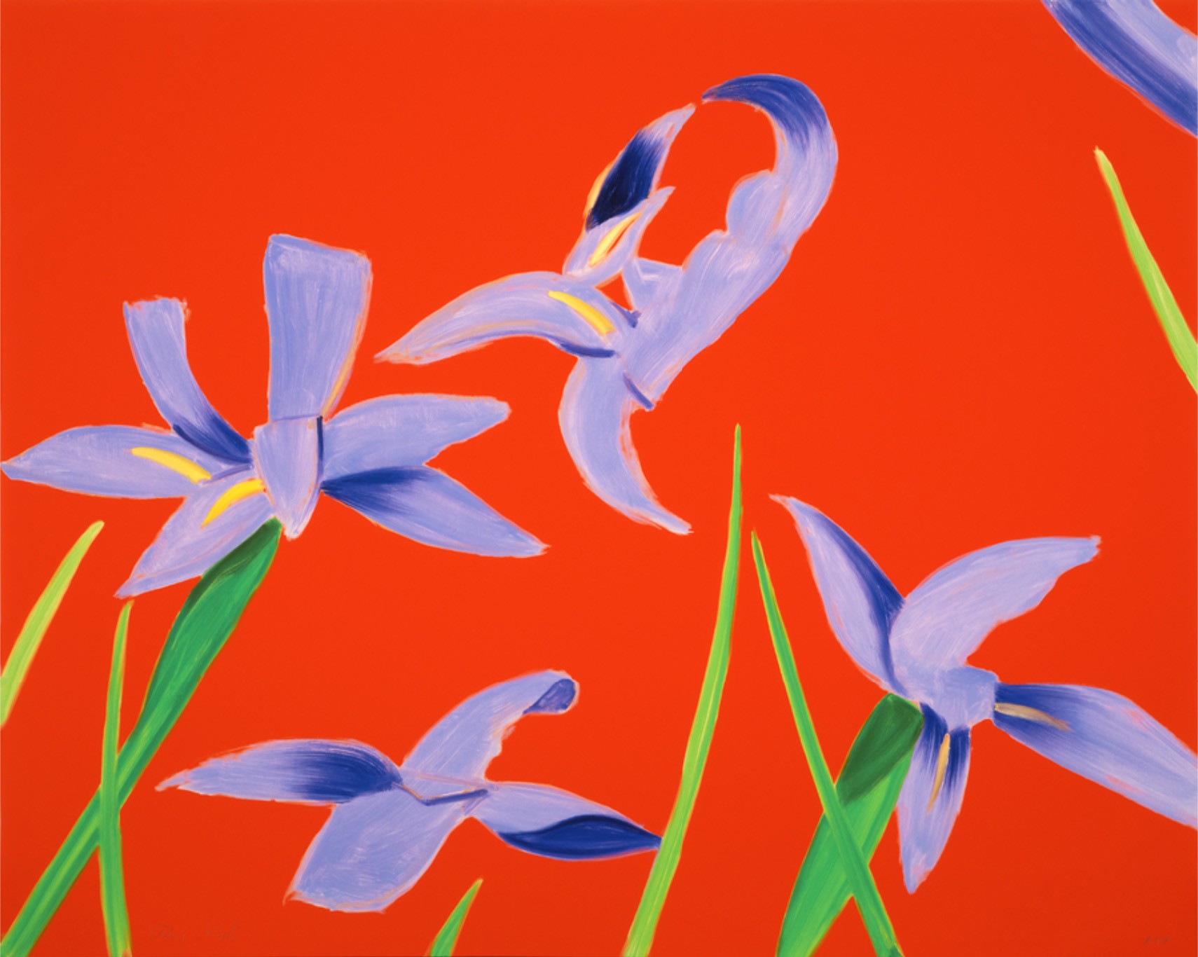 Alex Katz, Purple Irises on White Alex Katz, Purple Irises on White