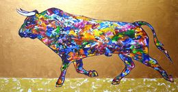 Gemälde, Bull on gold 6, Iryna Kastsova