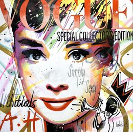 Gemälde, Audrey Hepburn, Vogue red, Patrick Cornée