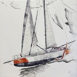 Gemälde, Imoca au décollage, Alain Abramatic