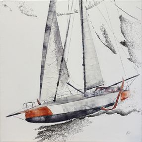 Painting, Imoca au décollage, Alain Abramatic
