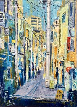 Gemälde, Rue dans le vieux Kyoto, ShuJie Wang