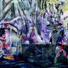 Painting, Aurora Borealis, Niki Singleton