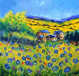 Peinture, Summer blue cornflowers 8825, Pol Ledent