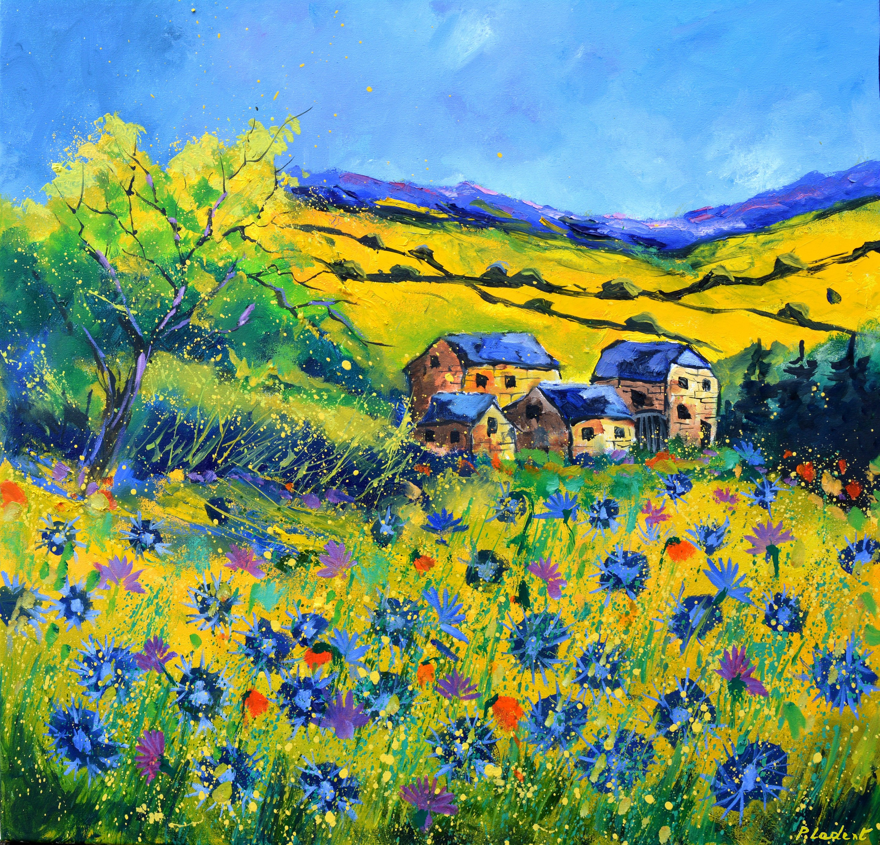 Pol Ledent, Summer blue cornflowers 8825 Pol Ledent, Summer blue cornflowers 8825