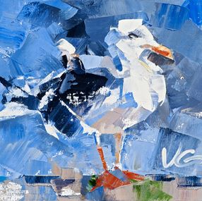 Gemälde, "Lonely bird"  - series Bird market, Volodymyr Gluhomanyuk