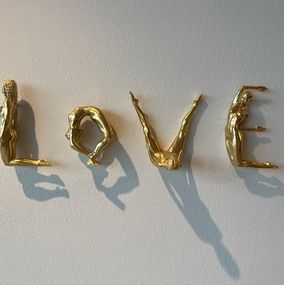 Sculpture, Love (Gold plated), Marc De Corte
