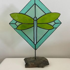 Skulpturen, Totem Libellule, Dominique Combe
