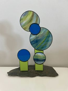 Sculpture, Totem Doubles Nébuleuses 2, Dominique Combe