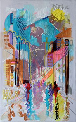 Painting, City Sketches 1, Rakhmet Redzhepov (Ramzi)