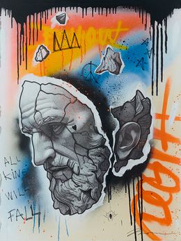 Painting, All Kings fall, David Brown