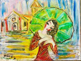 Peinture, Green Umbrella, Hrasarkos