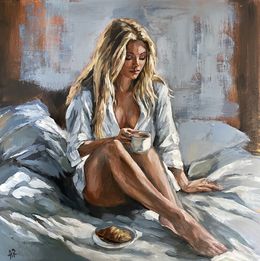Peinture, Morning Coffee, Anna Reznikova