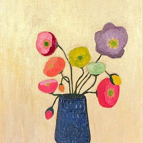 Gemälde, Poppies sur or, Joseph Rethlin