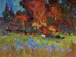 Painting, Autumn has started, Oksana Ivanyuk