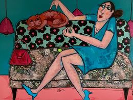 Painting, Mon chat, Patricia Simsa
