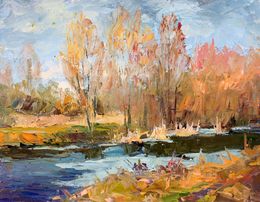 Painting, The first ice, Boris Serdyuk