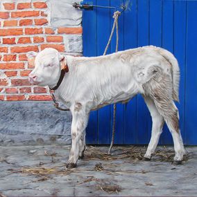Gemälde, La Longe (Veau Blanc), Christophe Drochon