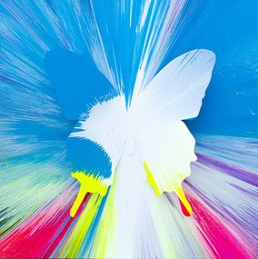 Painting, 224 Butterfly Spinpainting with Diamond Dust, Punk Me Tender
