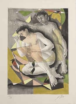 Drucke, Couple lisant, Hans Erni