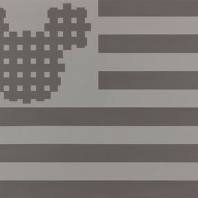 Gemälde, Flag with Mickey with Gray Stripes, Konstantin Benkovich
