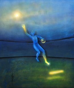 Gemälde, DH et l'enfant bleu, Sébastien Fery-Voignier