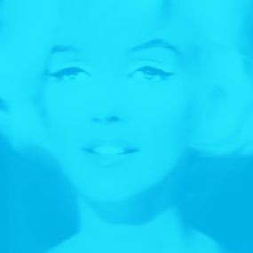Drucke, Blue Marilyn No. 73, Batik