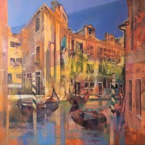 Gemälde, Silent Venetian Canal, Alex Bertaina
